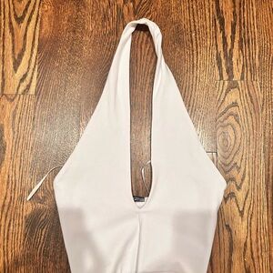 White Halter Top